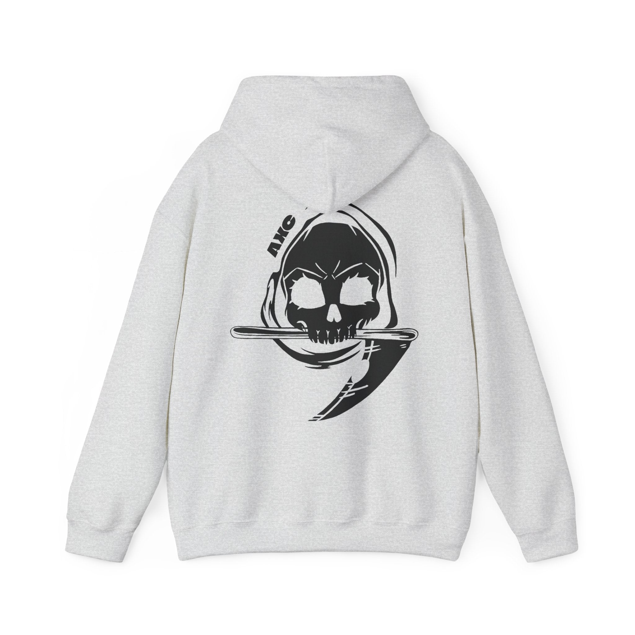 Reaper Skull Hooded Sweatshirt, Dark Gothic Unisex Pullover, Halloween Skeleton Clothing, Oversized Jumper, Scary Sweatshirt, Punk Rock
