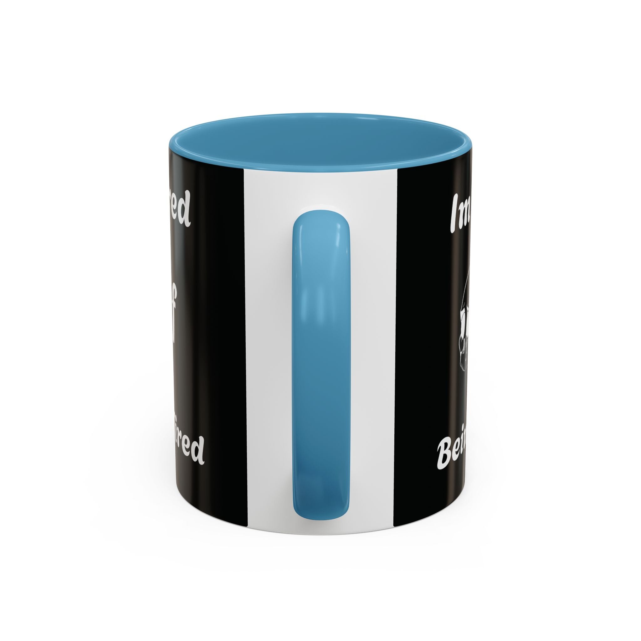 I'm Tired of Being Tired Skull Coffee Mug | Black Accent Mug 11oz 15oz