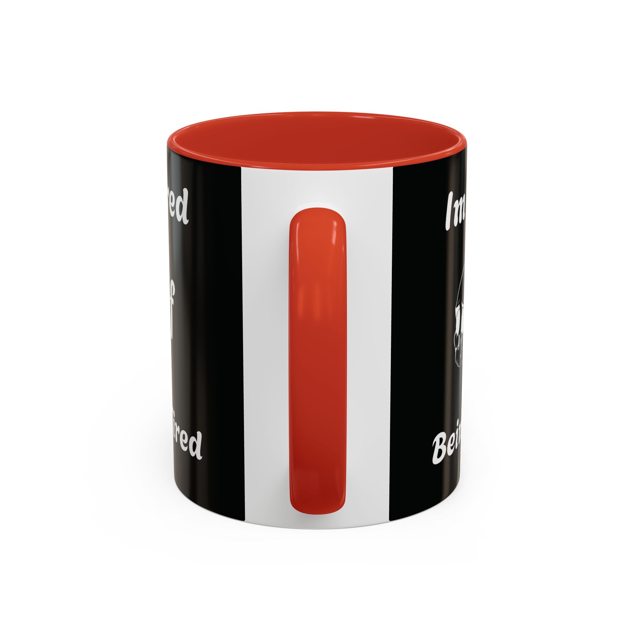 I'm Tired of Being Tired Skull Coffee Mug | Black Accent Mug 11oz 15oz