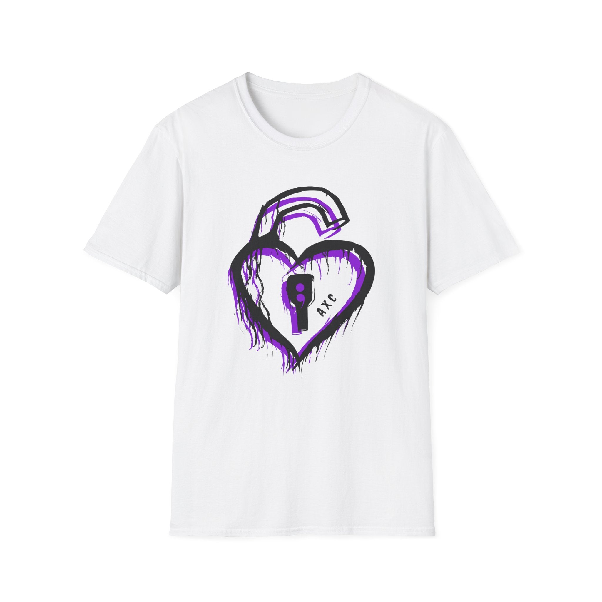 Heart Lock T-Shirt — Mental Health Support Tee