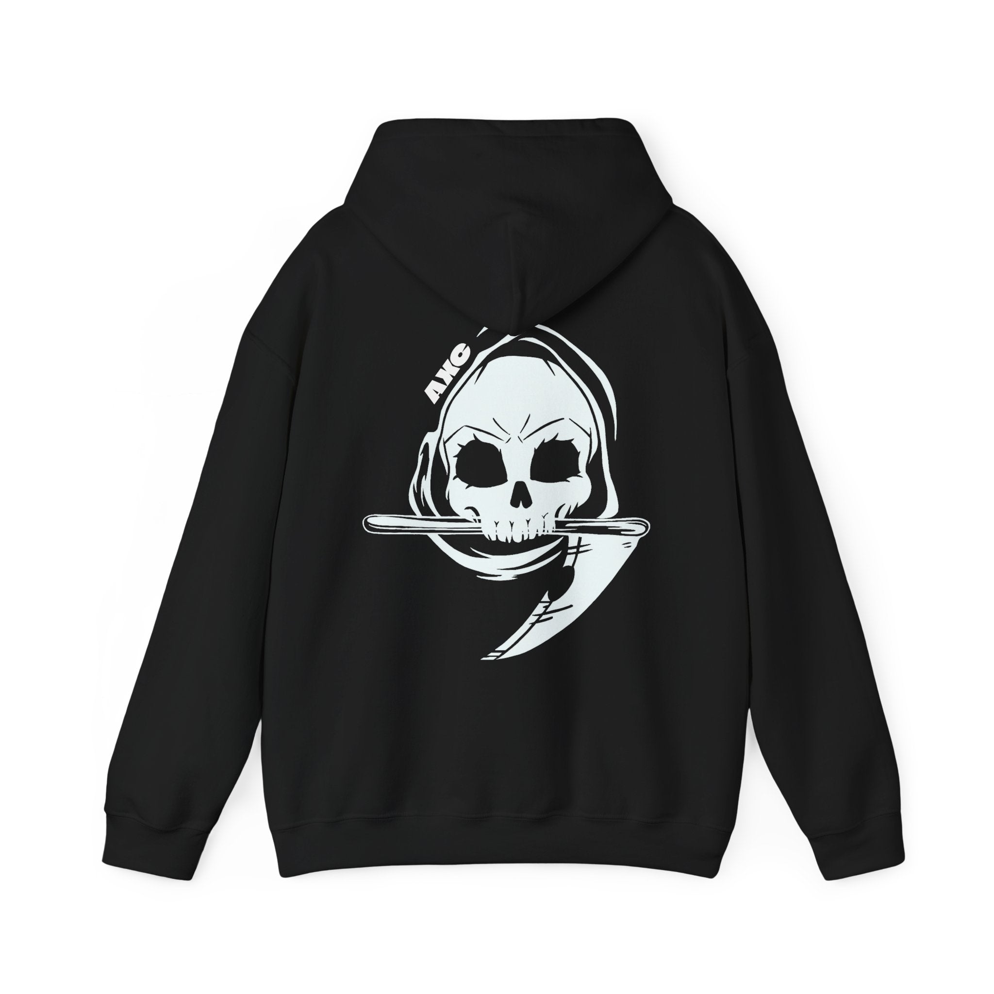 Reaper Skull Hooded Sweatshirt, Dark Gothic Unisex Pullover, Halloween Skeleton Clothing, Oversized Jumper, Scary Sweatshirt, Punk Rock
